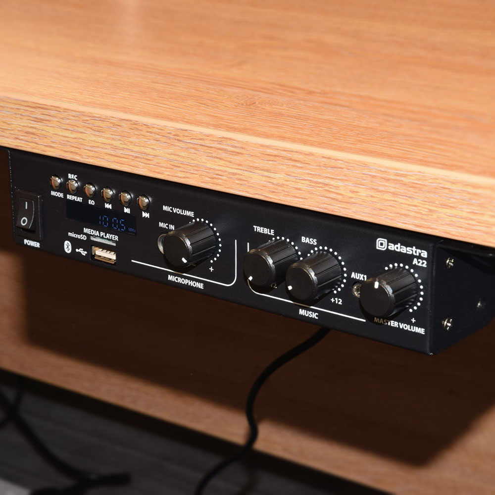 adastra A2 Stereo PA Amplifier 2 x 200W with 2 Microphone