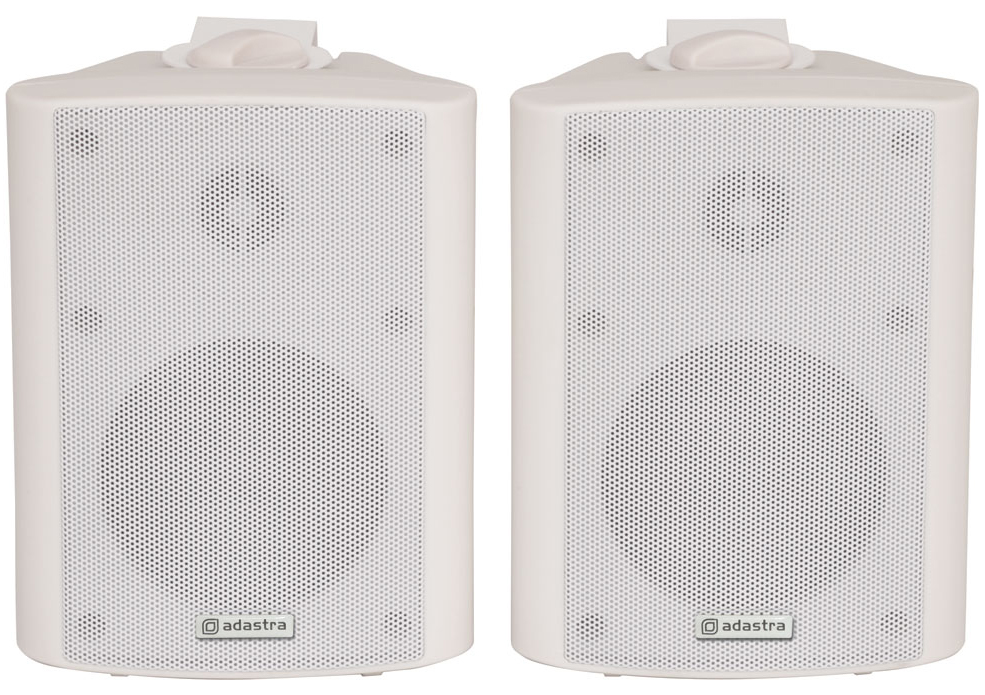 Adastra Pair of White 35W RMS (70W Max) 4 inch Hifi Monitor Speakers