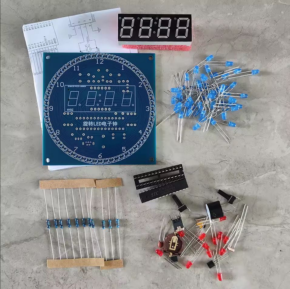 LED Clock Solder Practice Kit 