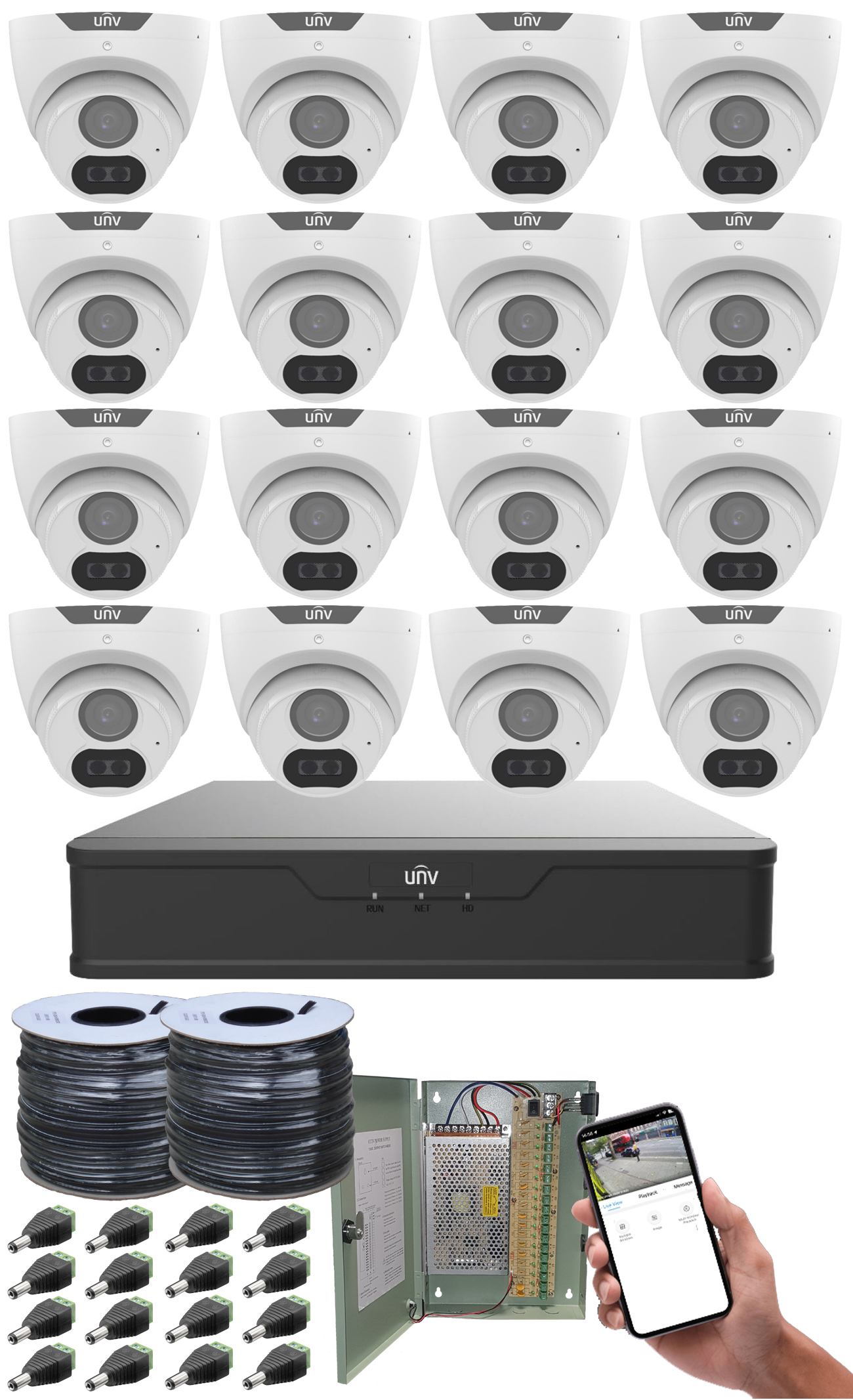 (OFFER) 4K Ultra High Definition 8 Megapixel CCTV System with 16 Night Vision Dome Cameras
