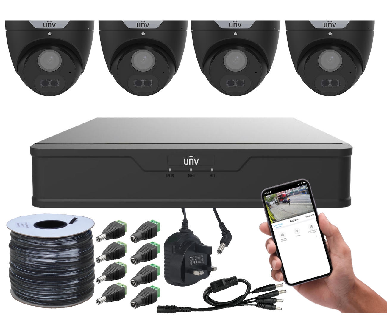 4K Ultra High Definition 8 Megapixel CCTV System with 4 Night Vision Dome Cameras (CLONE)