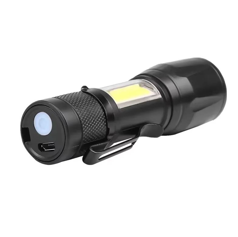 Rechargeable Torch with side COB