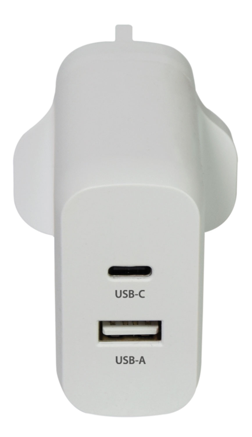 USB-C and USB-A Charger 45W Power Delivery GaN