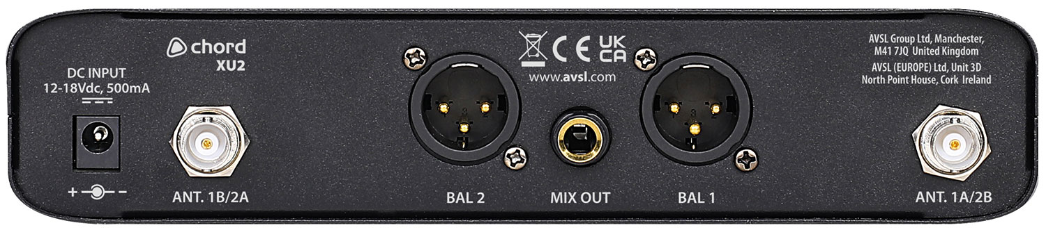 Compact Dual UHF Wireless Microphone with adjustable carrier frequency