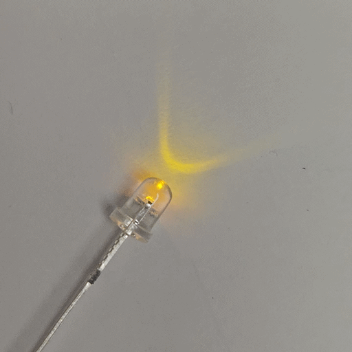 Yellow Candle Flame Flicker LED 3mm