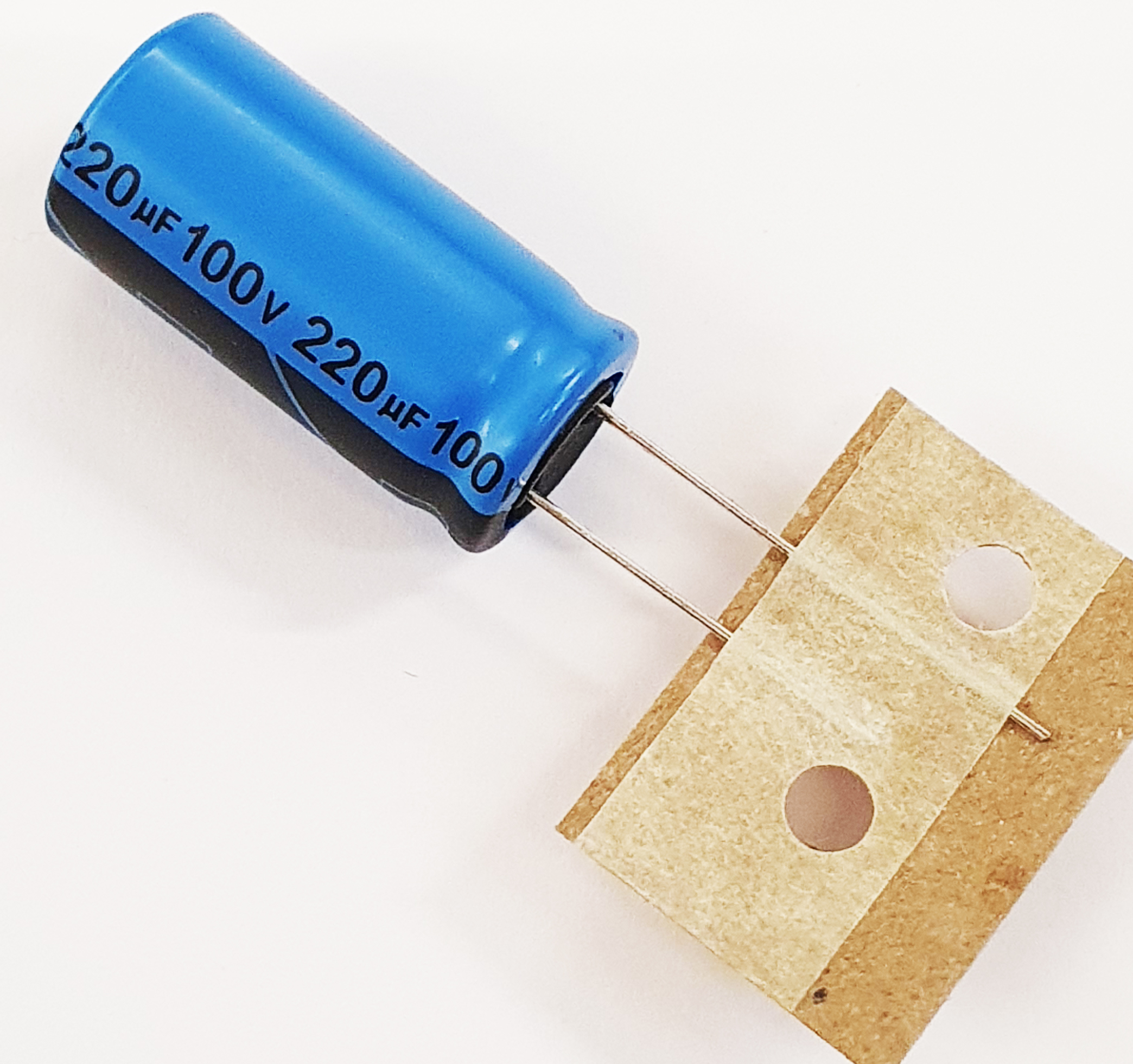 220uF 100V Radial 105 deg Capacitor