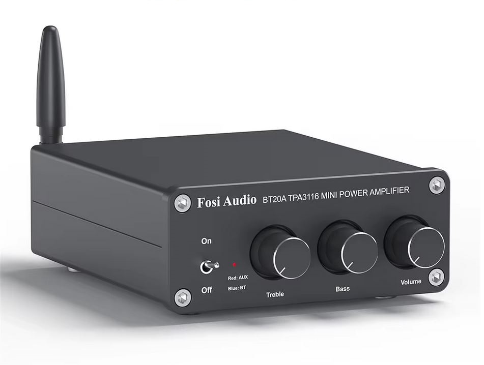 Fosi Audio BT20A Mini Bluetooth + 3.5mm Aux Power Amplifier 2x 100 Watts