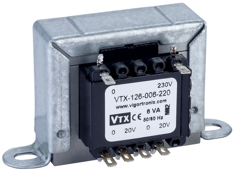 6VA Mains Transformer Single Primary 230/240V & 20V + 20V Secondary