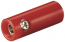 4mm Banana Line Socket, Nickel Plated with Red Handle