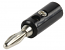 Nickel Plated 4mm Banana Plug Black Handle Nickel Plated 4mm Banana Plug Black Handle