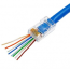 RJ45 Feed-Through 8 pin Modular Connector for CAT6 Cable RJ45 Feed-Through 8 pin Modular Connector for CAT6 Cable