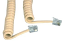 Handset to Base lead with RJ9 plugs either end of Curly 2 Metre Lead Handset to Base lead with RJ9 plugs either end of Curly 2 Metre Lead