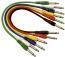 6.3mm Jack plug Patch Leads in pack of 6 Colours 6.3mm Jack plug Patch Leads in pack of 6 Colours