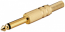 6.3mm Mono Gold Plated Jack Plug with Cable Protector