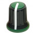 Rean Green Coded 15mm Knob for splined 6mm spindles
