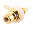 Insulated Gold Plated RCA (phono) Chassis Socket with Black Code