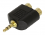 2 RCA Phono Females to a 3.5mm Stereo Jack Plug Gold Plated