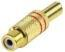 Gold Plated RCA (Phono) Line Socket with Black Red Code 6mm Cable Entry
