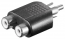 RCA (Phono) Y Adaptor - 2 Socket to one Plug