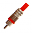 Nickel Plated RCA (Phono) Plug with Plastic Cable Entry Red Code Nickel Plated RCA (Phono) Plug with Plastic Cable Entry Red Code