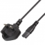 2 Metre High Quality C7 Figure of 8 Line Socket to UK 3 pin Mains Plug 2 Metre High Quality C7 Figure of 8 Line Socket to UK 3 pin Mains Plug