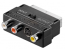 Scart Plug to 3 RCA (Phono) Sockets & S-Video Socket. Switchable In or Out