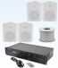 4 Wall Speaker System with Bluetooth - 2 x 200W