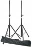 Pair of Robust Speaker Stands & Top Hats in Strong Durable Bag - 35Kg Load
