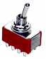 Miniature 4 Pole Double Throw Toggle Switch