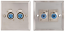 Stainless Steel Wallplate with Double XLR Socket