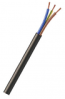 Black 3 Core Copper Mains Cable rated at 3 Amps per Metre Black 3 Core Copper Mains Cable rated at 3 Amps per Metre