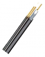 250 Metres Black Metre Drum RG59U 75 ohm Coaxial Cable with power wires