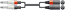 6 Metre HQ 2x Jack Plug to 2x Male XLR Screened Cable  6 Metre HQ 2x Jack Plug to 2x Male XLR Screened Cable