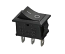 Single-Pole Black Miniature Rocker Switch On-On Single-Pole Black Miniature Rocker Switch On-On
