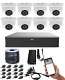 High Definition 5 Megapixel CCTV System with 8 Night Vision Dome Cameras  High Definition 5 Megapixel CCTV System with 8 Night Vision Dome Cameras