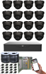 (OFFER) High Definition 5 Megapixel CCTV System with 16 Black Night Vision Dome Cameras