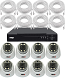 5MP PoE High Definition 2-Way Audio IP CCTV System with 8 White Anspo IP Dome Cameras 