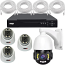 8/5MP PoE Ultra HD 2-Way Audio IP CCTV System with 3 Anspo Dome Cameras (5MP) and 1 18x Zoom PTZ Camera (8MP) 
