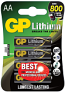 GP AA Lithium Battery 4 Pack. Extremely Long Life