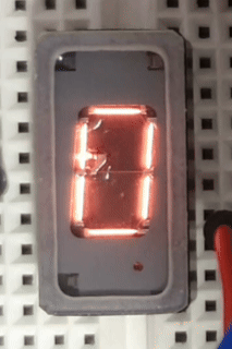 3015F Numitron Minitron 7-Segment Filament Display 3015F Numitron Minitron 7-Segment Filament Display