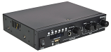 Compact 2x55W Stereo PA amplifier with built in media player and under counter mounts Compact 2x55W Stereo PA amplifier with built in media player and under counter mounts
