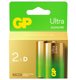 D Cells Alkaline Batteries 2 Pack High Quality - Very Long Life by GP