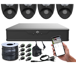 4K Ultra High Definition 8 Megapixel CCTV System with 4 Night Vision Black Dome Cameras   4K Ultra High Definition 8 Megapixel CCTV System with 4 Night Vision Black Dome Cameras