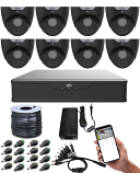 4K Ultra High Definition 8 Megapixel CCTV System with 8 Night Vision Black Dome Cameras    4K Ultra High Definition 8 Megapixel CCTV System with 8 Night Vision Black Dome Cameras