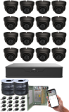 (OFFER) High Definition 5 Megapixel CCTV System with 16 Black Night Vision Dome Cameras (OFFER) High Definition 5 Megapixel CCTV System with 16 Black Night Vision Dome Cameras