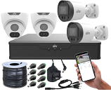 High Definition 5 Megapixel CCTV System with 4 Night Vision Cameras (2 Bullet cameras, 2 Dome cameras)