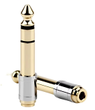 3.5mm Stereo Female to 6.3mm Stereo Male Adaptor Gold Plated 3.5mm Stereo Female to 6.3mm Stereo Male Adaptor Gold Plated
