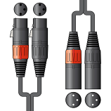 1 Metre HQ Screened Cable Joining 2 RCA Phono Plugs to 2 Female XLR Line Sockets 1 Metre HQ Screened Cable Joining 2 RCA Phono Plugs to 2 Female XLR Line Sockets