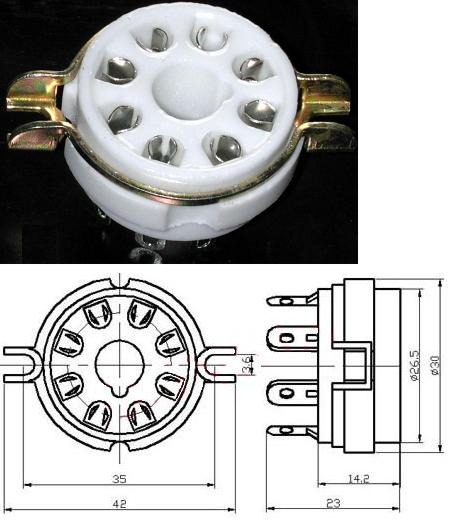 Octal Nickel Plated Valve Holder (tube Socket) Octal Nickel Plated Valve Holder (tube Socket)