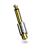 RCA female to 6.3mm Mono Male Adaptor Gold 